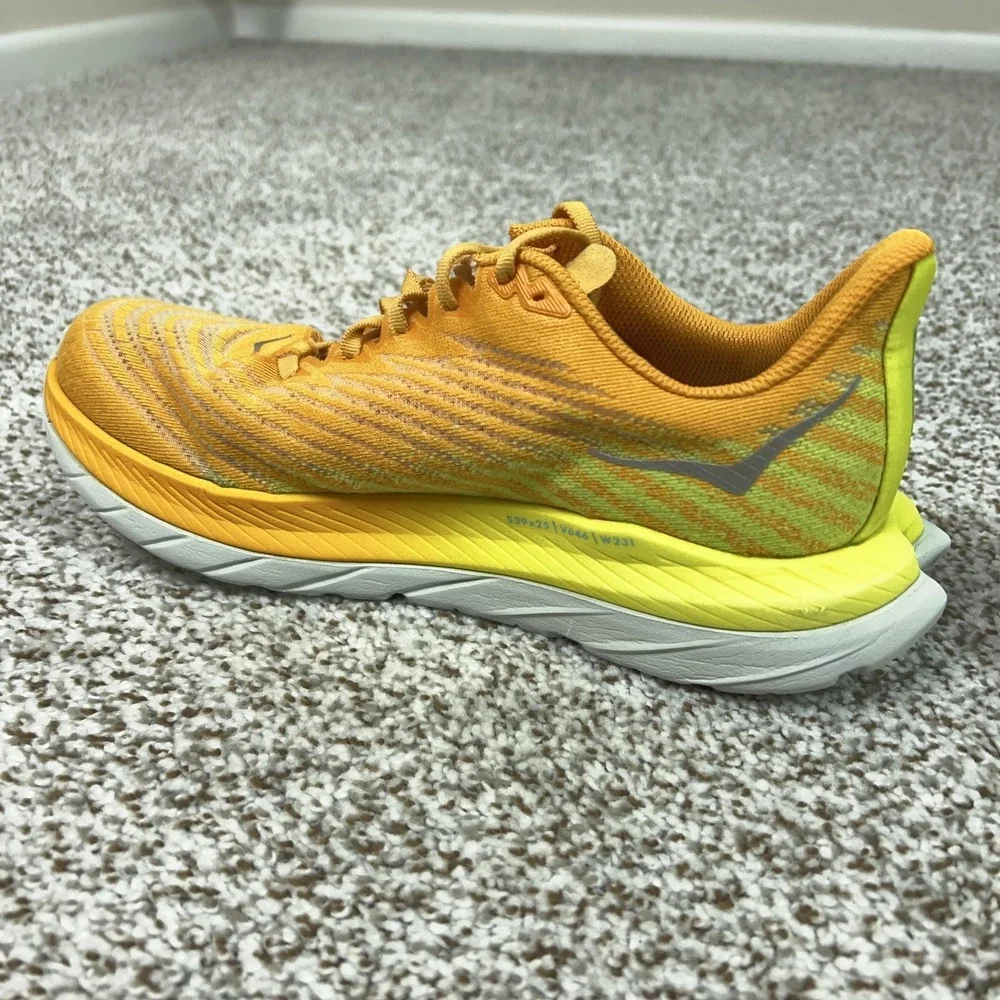 Hoka One One Mach 5 Shoes Mens Size 7.5 Orange Running Sneakers Cushioned‎